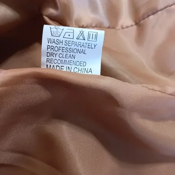 NWT Chartou Faux Suede Camel Color Jacket Sz M Cropped Fringe Open Front - Picture 10 of 10